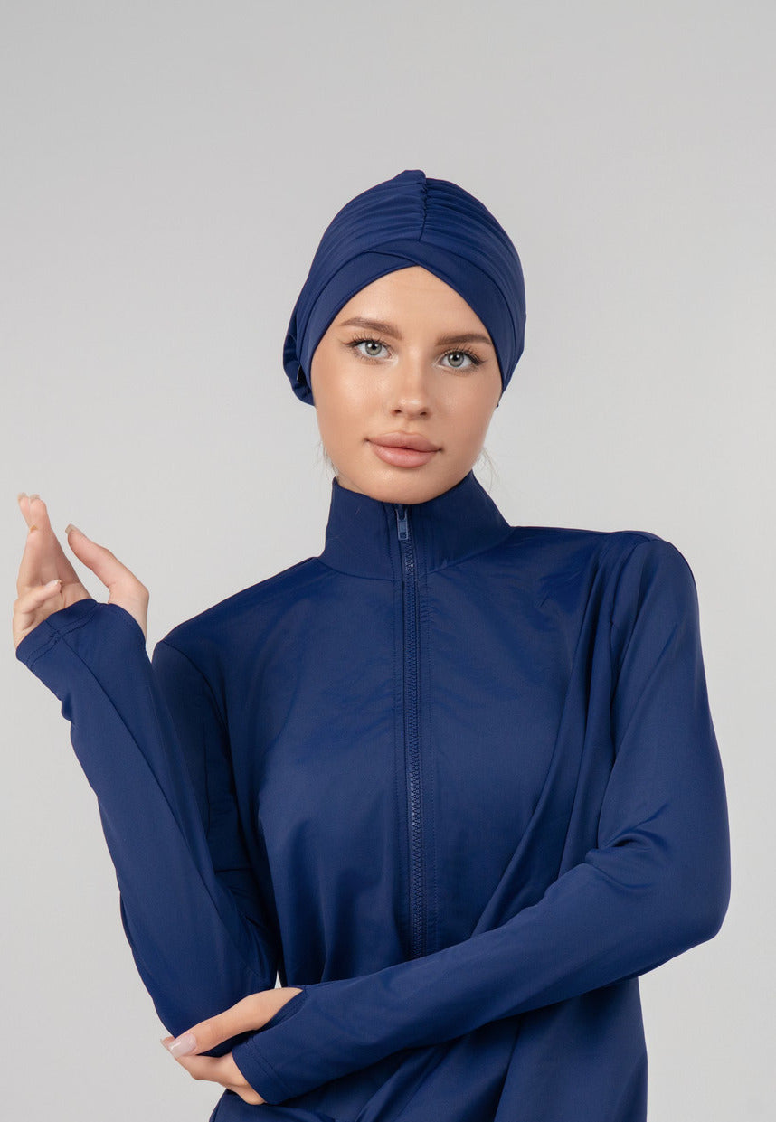 <tc>(طلب مسبق) بوركيني مع بنطال فضفاض + توربان</tc>
