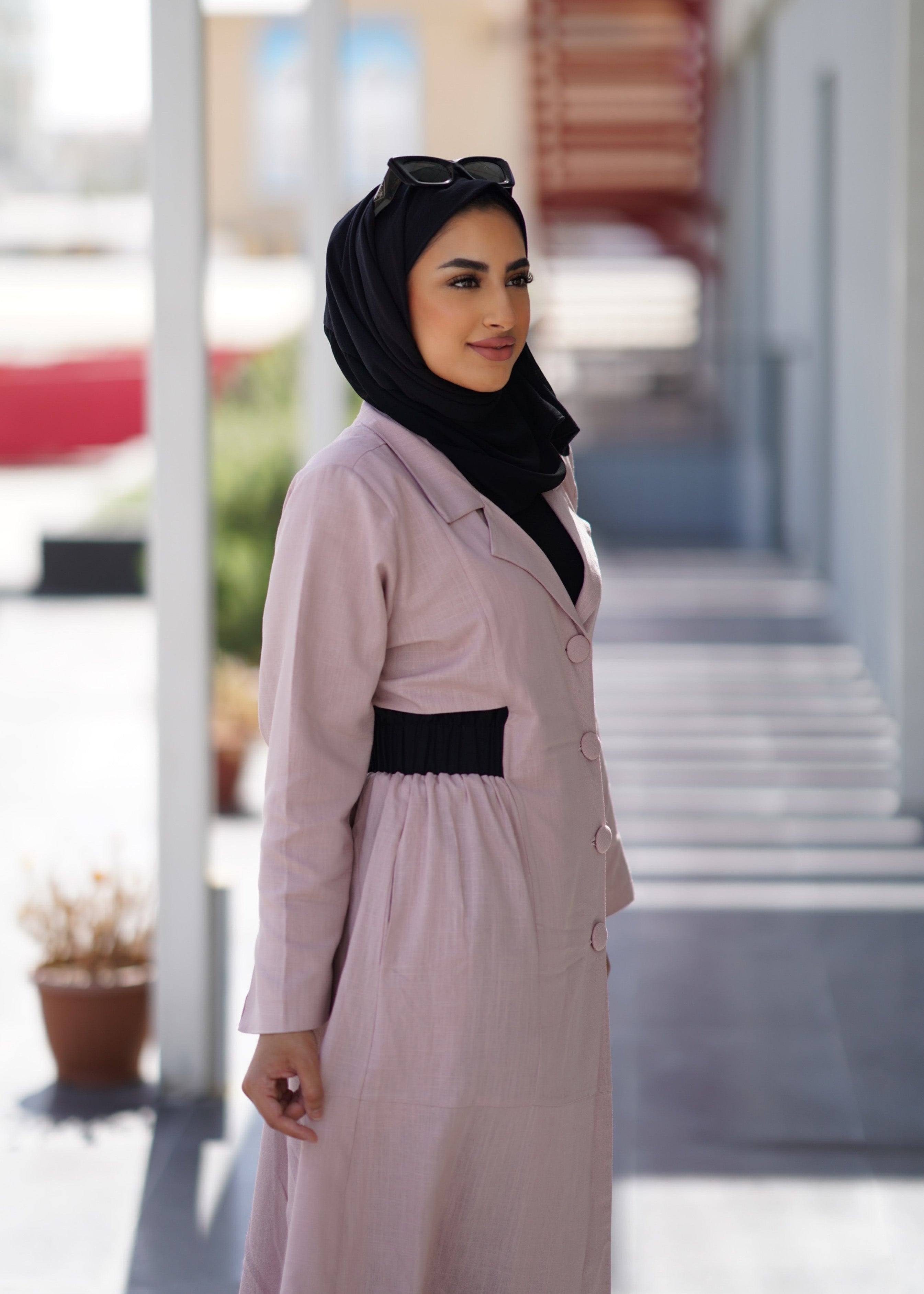 مرنة الخصر المقسم السترة الظهر