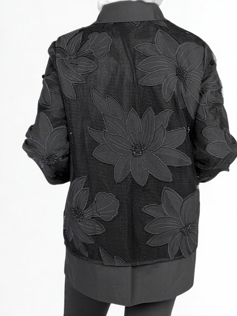 Mesh Layer Bold-Floral Shirt