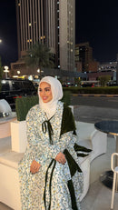 Floral Daraa Velvet Rope Neck Scarf