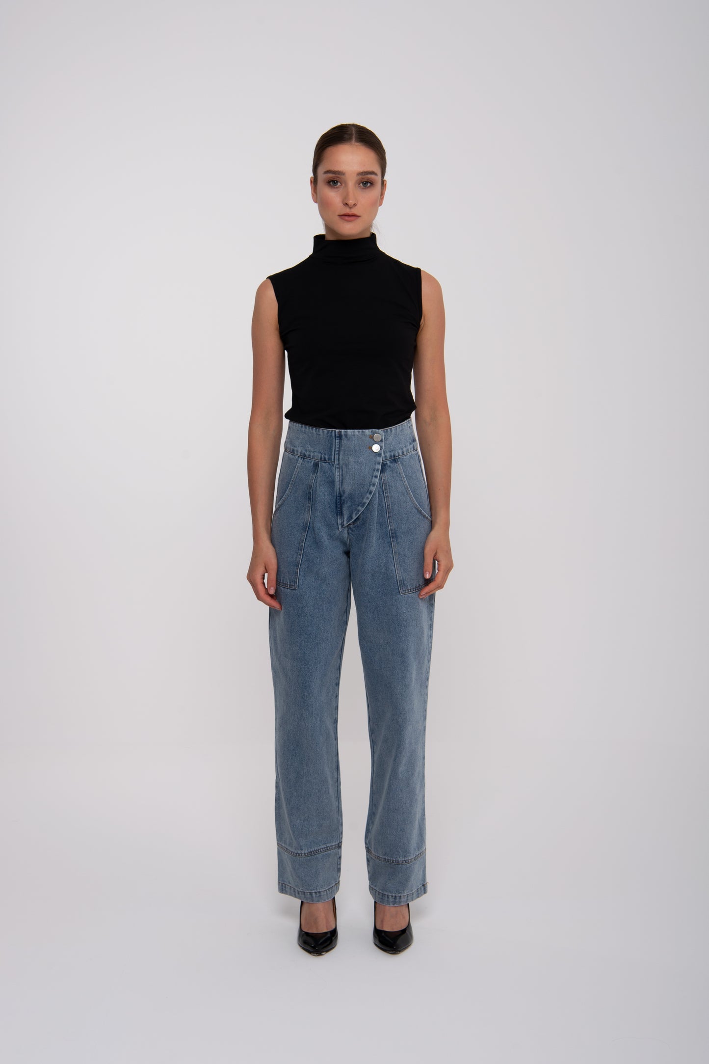 High-Rise Wide Legs Light Jeans