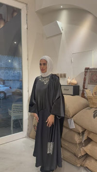 Black Sleek Velvet Strass Daraa