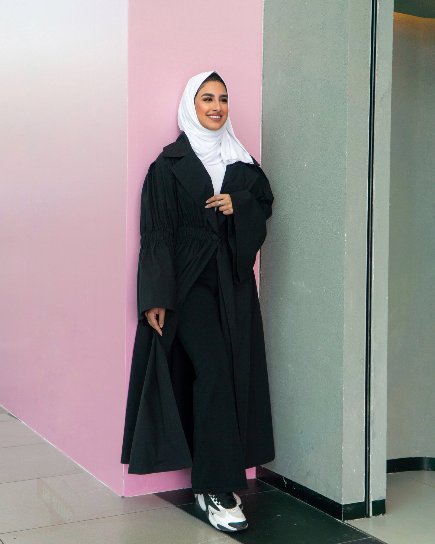Trench Coat Wide Sleeves with Button