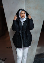 Load image into Gallery viewer, Belted Hooded Puffy Jacket

